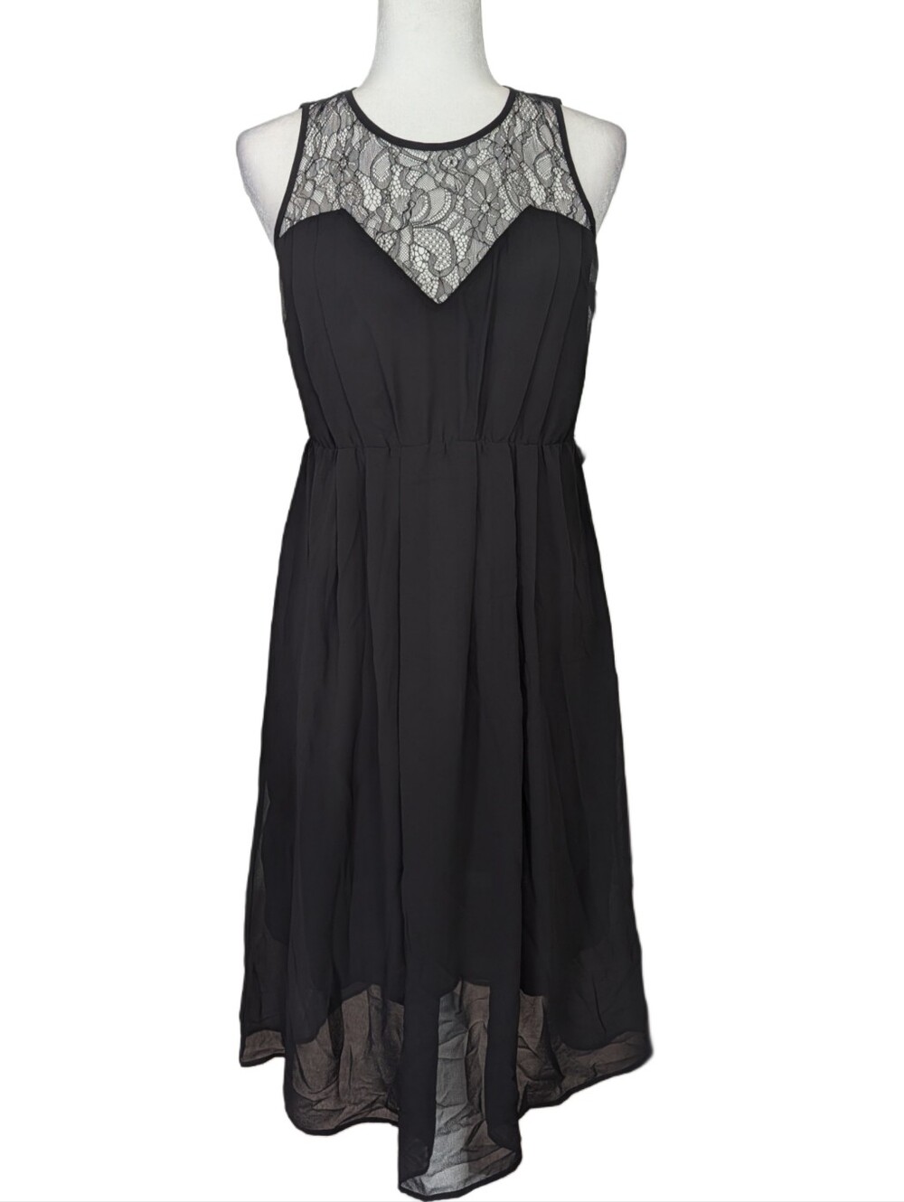 ASOS Maternity Black Floral Lace Lightweight Cocktail Midi Dress NWT Size 4